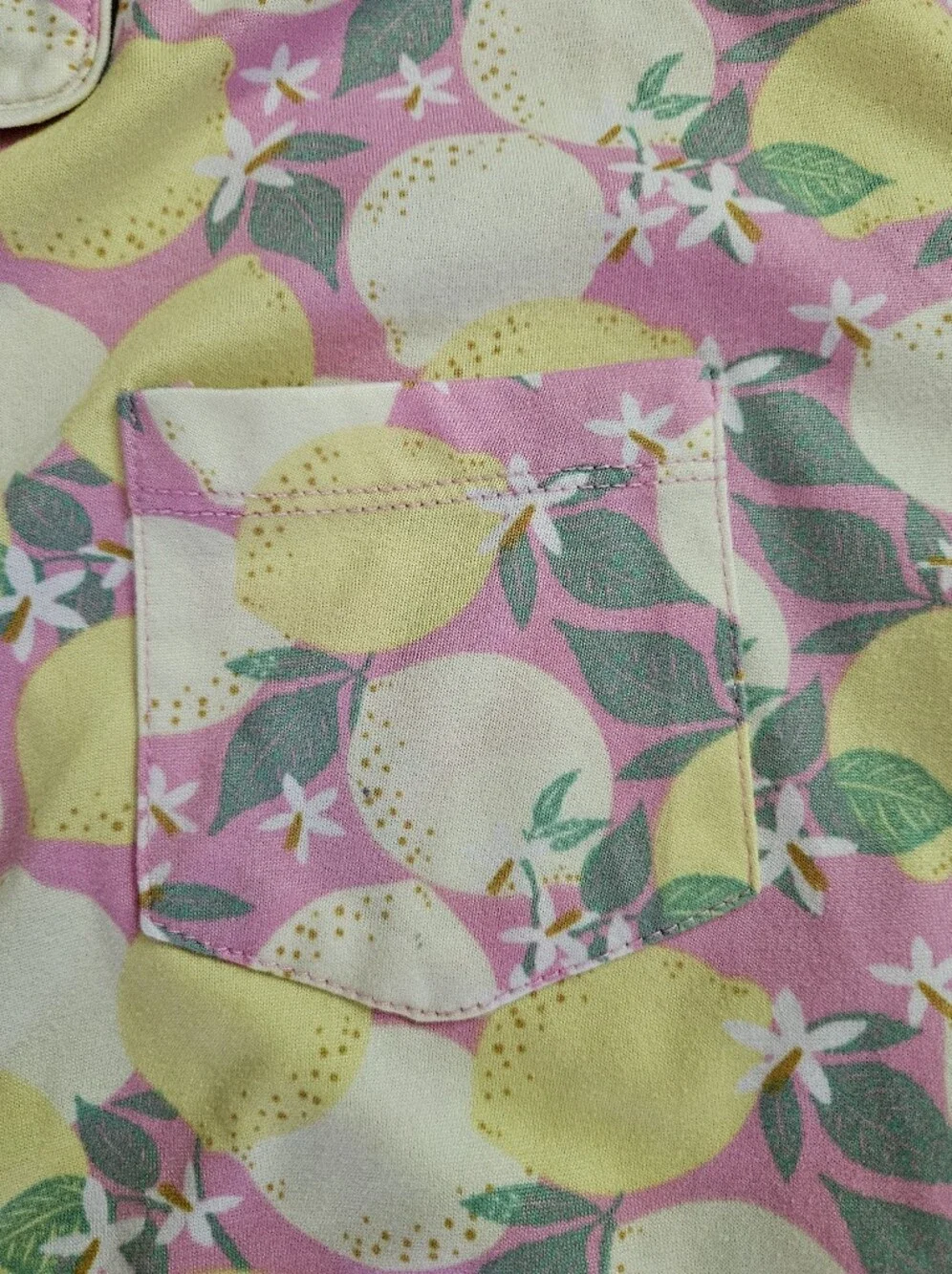 Art Class Lemon Print Short Pajama Set - Pink Yellow - Girls Size XXL (16/18)